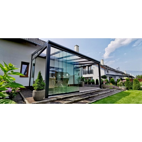 Aluminiowe zadaszenie tarasu 5,06 x 2,50 m – odporne i stylowe